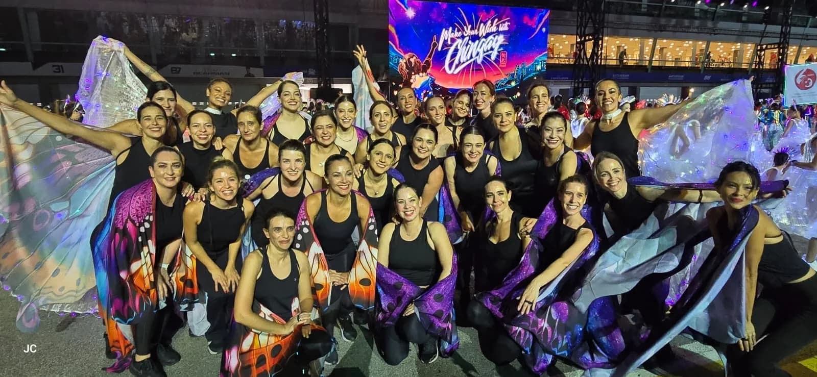 Grupo de Mexasing en el desfile Chingay.
